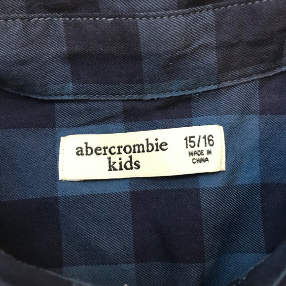 Boys Abercrombie Kids plaid button up - Picture 2 of 2